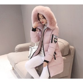 요모조모 2477 일자핏 스포틱 모피 후드 패딩