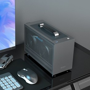 Pccooler I100 ITX 미니 소형 케이스 알루미늄 여행 가방 휴대 HTPC 데스크탑 컴퓨터 빈 섀시 PC 게이밍 케이스