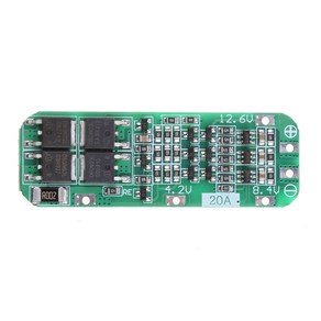 3S 20A Li- 이온 리튬 배터리 18650 충전기 PCB BMS 보호 보드 12.6VMO, 녹색, 1개, 1개