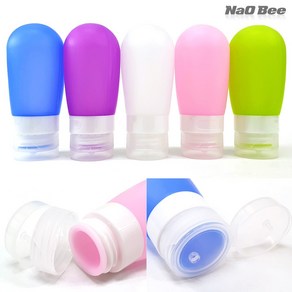 NaOBee 여행 출장 휴대용 원형 실리콘 공병, 60ml, 퍼플, 1개