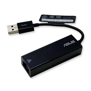 ASUS 젠북 비보북 USB TO LAN RJ45 인터넷 케이블 랜동글 랜젠더 KS70009 에이수스, 1개