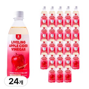 라이블링 애사비 제로 소다 사과맛 고함량 애플사이다비니거 탄산음료, 24개, 500ml