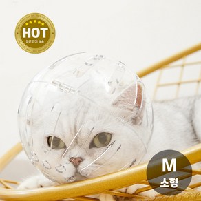 고양이 물림방지 우주 헬멧 투명 입마개 얼굴 덮개 커버, 1개, 투명 소형(M)