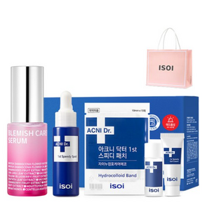 아이소이 블레미쉬 케어 업 잡티로즈세럼 15ml + 응급 스팟 20ml + 토닉 8ml + 젤크림7ml + 패치 2p + 쇼핑백 세트, 1세트