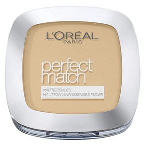 로레알 크림L&#39;Oéal Pais Powde Make-Up Matting Compact with SPF 8 거울과 스펀지 포함 퍼, 1개