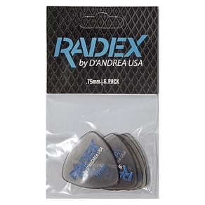 D’Andea - Radex 346 Smoke / 디 안드레아 피크 6개 세트 (0.75mm), 1개, *