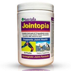 뉴트리피아 조인토피아 21성분 관절 영양제/초록잎 홍합/식이유황 Jointopia Joint Complex 30 packs, 30회분, 1개