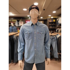 리바이스 무료배송!! 사계절 기본 패션 아이템!! 깔끔하고 세련된 데님 셔츠!! 남녀공용 LEVI'S 클래식 웨스턴 데님셔츠 블루[NC불광]8574447