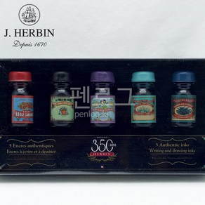 jhebin [한정판]제이허빈 350주년 기념 최초의 컬러잉크(5컬러 세트 10ml X5) 만년필잉크, 5가지컬러