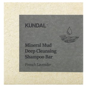 쿤달 미네랄 머드 딥 클렌징 샴푸 바 솝 비누 프렌치 라벤더 100g Mineal Mud Deep Cleansing Shampoo Ba Fench Lavende, 1개