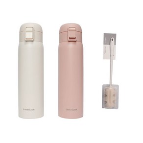 락앤락 이지 원터치 텀블러 500ml + 쫀득한 거품을 내주는 물병솔, 핑크, 1개