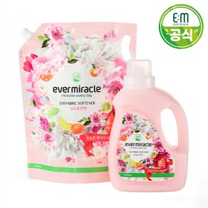 에버미라클 EM 초고농축 섬유유연제 2L+리필 2.5L/후르츠향기