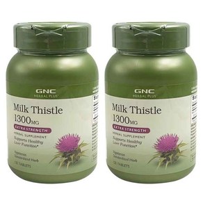 GNC 밀크 씨슬 1300mg 엑스트라 스트렝스 캐플렛, 120정, 2개
