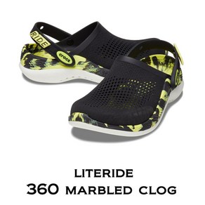 크록스 샌들 남녀공용 라이트 라이드 360 마블 크록 LiteRide 360 Marbled Clog