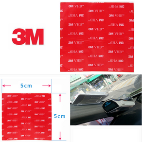 호아프_ 3M 하이패스 블랙박스 부착용 초강력 투명 폼 양면테이프 5cm x 5cm 우수한 흡수력 실링효과