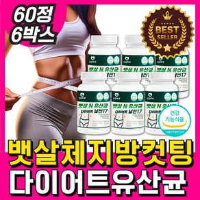 비에날씬 유산균 다이어트 bn17 식약청인증 제품 알약 비에날17 [옵션선택] 체지방컷팅제 날씬17, 6박스, 60정