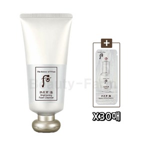 더후 공진향 설 청안 클렌징 폼 180ml 기획세트 / 공진향 설 스페셜 기획상품 / 풍부하고 미세한 거품의 폼 클렌저 / 맑고 촉촉하게 가꾸어주는 미백 화장품, 미백 에센스 30매, 1개