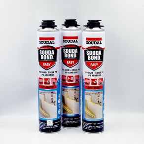 SOUDAL 수달 EASY폼본드 다용도 단열재 PU접착제 석고보드 스티로폼접착용 800ML, 1개