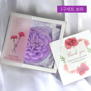 [마네버블] 카네이션 꽃 비누 스승의날 어버이날 1구세트보라, 100g, 1개입