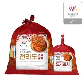 종가 종가집 전라도식 포기김치 5.2kg + 포기김치(중부식) 900g