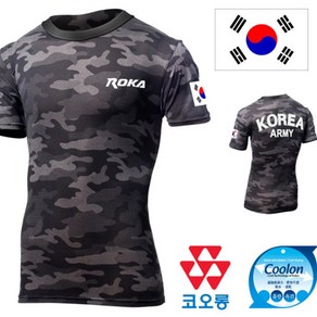 쿠닌 신형 ROKA 블랙멀티캠 반팔티셔츠 KOREA ARMY