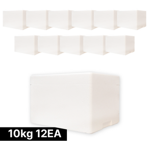 아이스박스 냉동식품 택배 스티로폼박스 10호, 12개, 흰색 10kg
