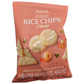 피코크 에어팝 라이스칩 새우맛, 120g, 1개