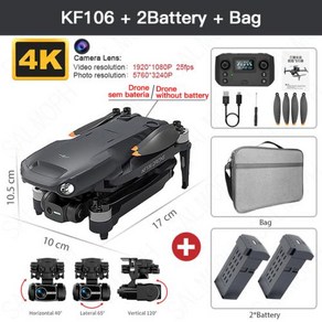 촬영드론 농업용드론 카메라드론 KF106 KF106MAX 4K 전문 HD 장애물 3 축 5G GPS 브러시리스 RC 드론