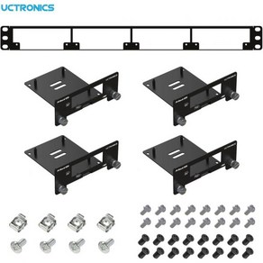 SSD 장착 브래킷이 있는 라즈베리 파이용 UCTRONICS 19인치 1U 랙 마운트 전면 분리형 브래킷 최대 4개의 파이 5 3B3B 4B 및 지원 옵션 SD 카드, SSD 장착 브래킷이 있는 라즈베리 파이용 UCTRON, 1개