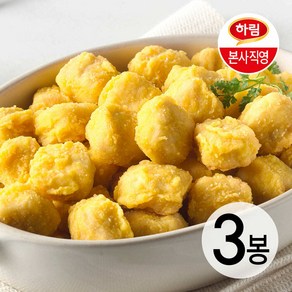 (G) 하림 팝콘치킨 1kg 3봉, 3개