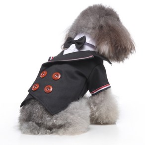 [옷걸이증정] 강아지 고양이 턱시도 정장 슈트 예복 셔츠_쯔야코트, 1개