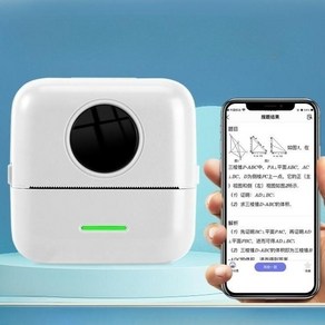 문제집 오답노트 미니 프린터기 스캔 잉크없는 인쇄기 고화질 학생 숙제, 04. 핑크+접착식5롤