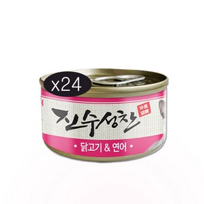 진수성찬 고양이캔 참치&연어 80g x24캔, 24개