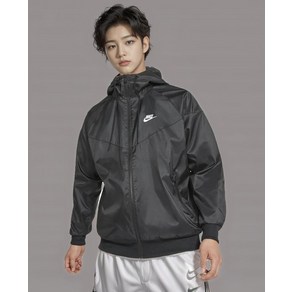 [늘정품] 나이키 NIKE 스포츠웨어 윈드러너 후드 재킷 M 블랙 화이트 DA0002-010 패션실속바람막이 재킷