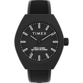 타이맥스 Timex Urban Pop 40mm 시계 - 블랙 스트랩 다이얼 케이스 블랙/블랙/화이트 미니멀리스트 145897