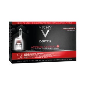 VICHY 프랑스 정품 비쉬 델코스 아미넥실 클리니컬 5 남성용 탈모 두피 앰플 6ml x 21ea, 126ml, 21개