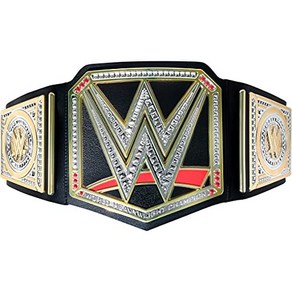 WWE MATTEL Championship Title Belt fo 6 yeas and up 6년 이상 WWE MATTEL 챔피언십 타이틀 벨트, 1개, Multicolo