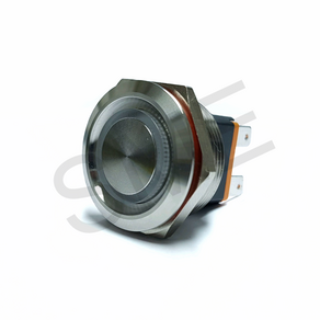 LB25C-P20F P20Z 25파이 3색 푸쉬 락 버튼 메탈 방수 LED 스위치 15A, GREEN, LOCK, AC 220V, 1개