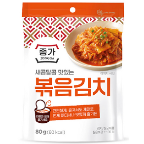 종가집 새콤달콤 볶음김치, 80mg, 8개