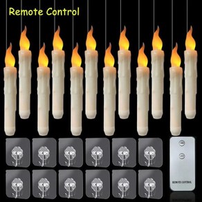 LED 전자 양초 조명 무드 캔들 마술 지팡이가 달린 마법의 플로팅 촛불 리모컨 불꽃 없는 장식, Remote Contol, 1개