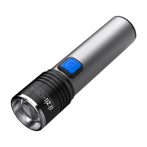 배터리 일체형 USB 충전식 T6 LED 휴대용 후레쉬 랜턴, 1개