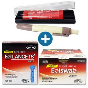 [세븐메디컬] DE PVC 무통사혈기 + 에이치엘비 멸균 이올란셋 30G 100개입 + 이올스왑 1매포장 100개입 세트, 1개