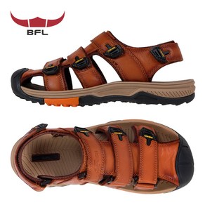 BFLOUTDOOR NSB433BR 남성 캐주얼 천연가죽 여름 샌들