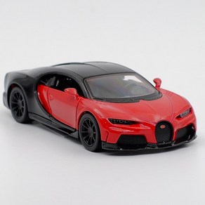 Kinsmat Bugatti Chion 슈퍼 스포츠카 합금 다이캐스트 자동차 모델 1/38 컬렉션, 03 Red (No Box), 1개