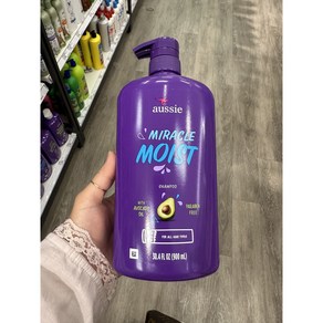 Aussie Miacle Moist Shampoo 오지 미라클 모이스트 샴푸 (Paaben fee), 1개, 900ml