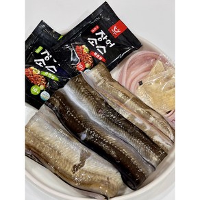 [자연산] 통영 손질 바다장어 1kg +[소스2종+초생강] (2~3미) 국내산 산지직송 장어구이 소금구이 장어양념구이, 1개