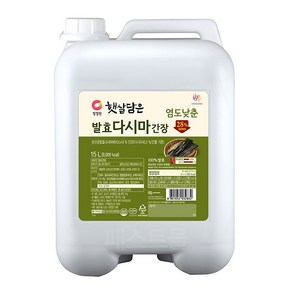 청정원 햇살담은 염도낮춘 발효다시마간장, 1개, 15L