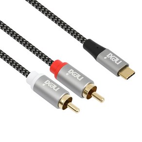 C타입 to 2RCA 2m 선 DAC 케이블 오디오 인터페이스 믹서 앰프 스마트폰 맥북 스피커 연결, 1개