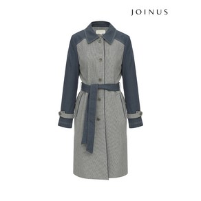 [조이너스]데님배색 체크 트렌치코트-JS23CH2007799A