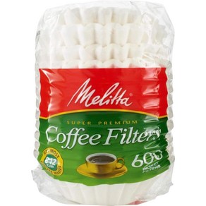 Melitta 631132 Coffee Filtes Basket Style 600 Count (Pack Melitta 631132 커피 필터 바구니 스타일 600개(1팩, White, 1개